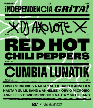 Cartel de Independencia Grita en magenta